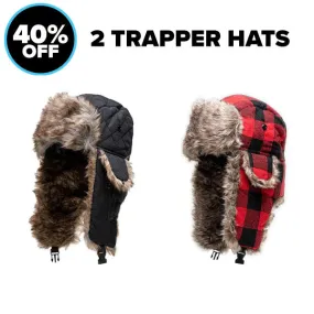 2 TRAPPER HATS FOR $30