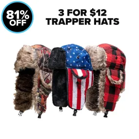 3 For $12 TRAPPER HATS