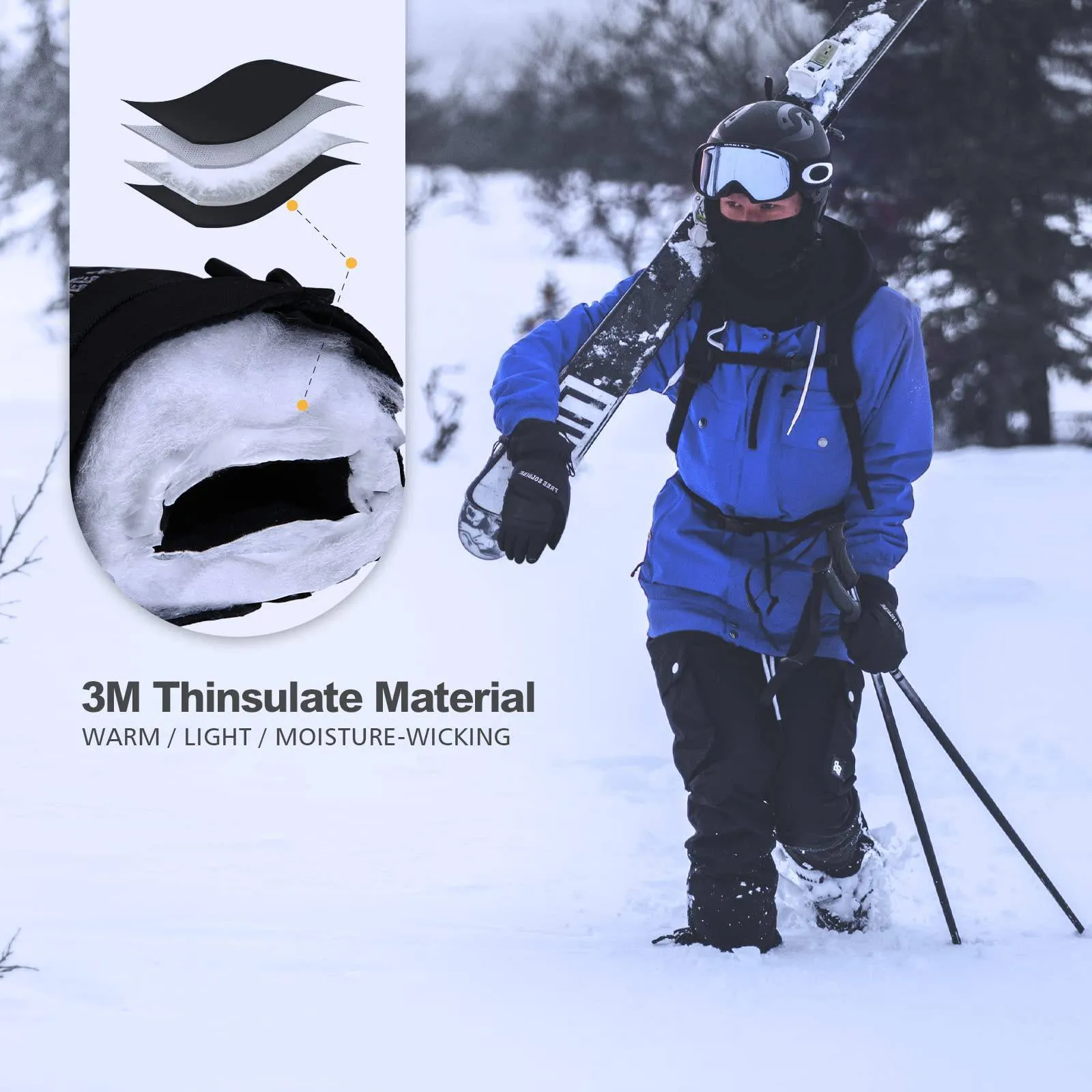 3M Thinsulate Insulated Ski Touchscreen Gloves