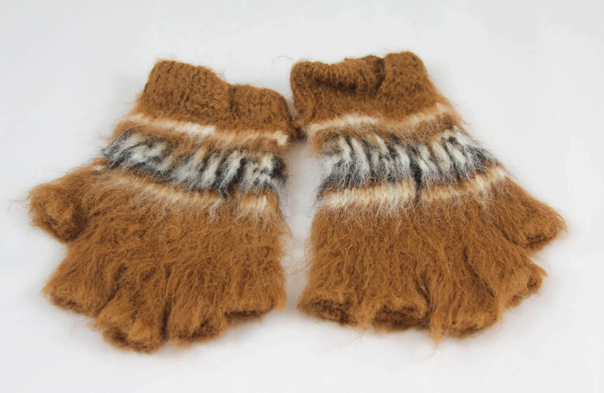 Alpaca fingerless gloves