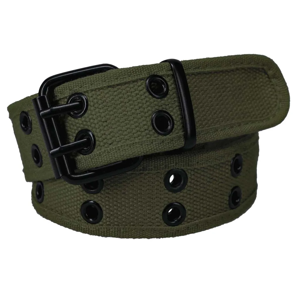 Army Green Double Grommet Belt