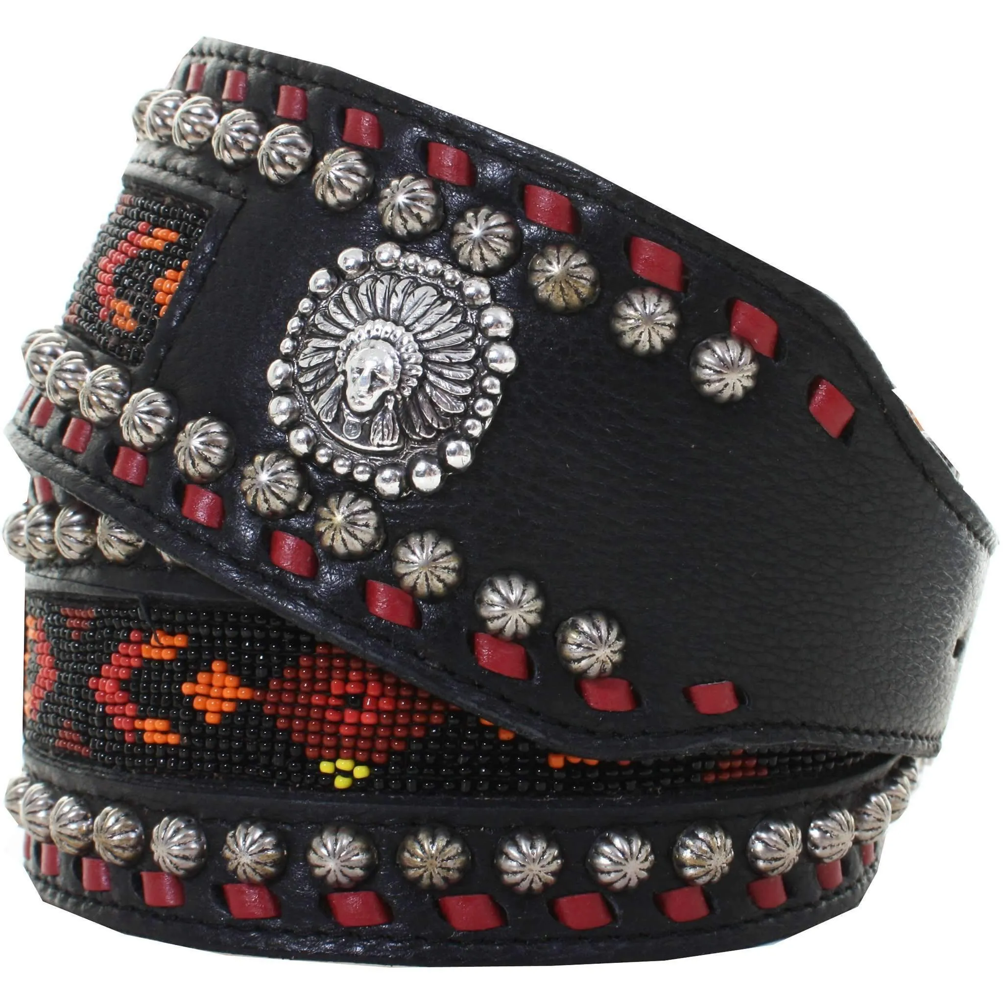 B965 - Sunset Beaded Black Belt