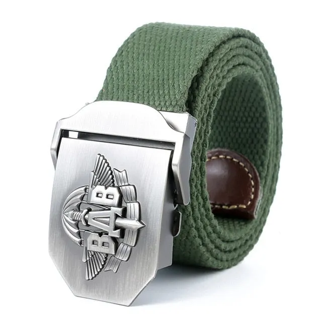 BAB Army Tactical Belt Patriotic Soldiers Canvas Jeans Belt