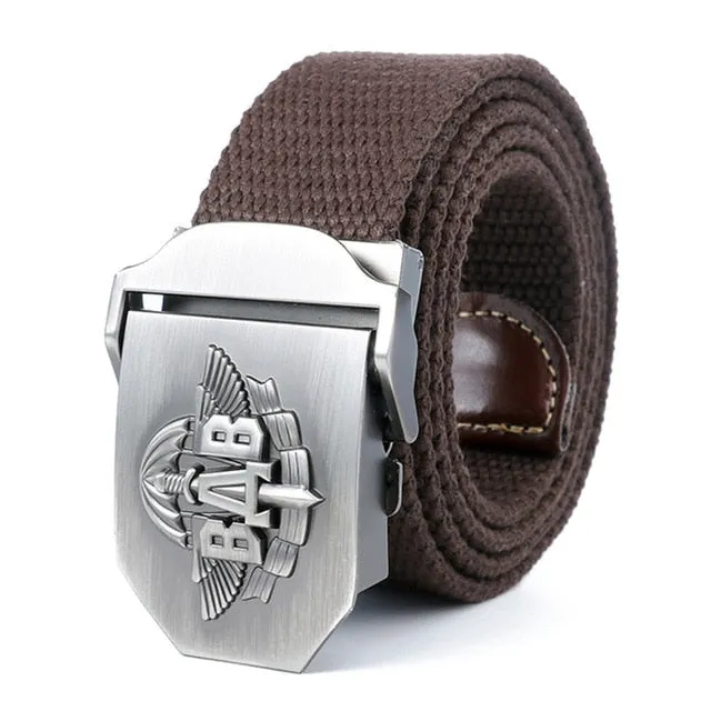 BAB Army Tactical Belt Patriotic Soldiers Canvas Jeans Belt