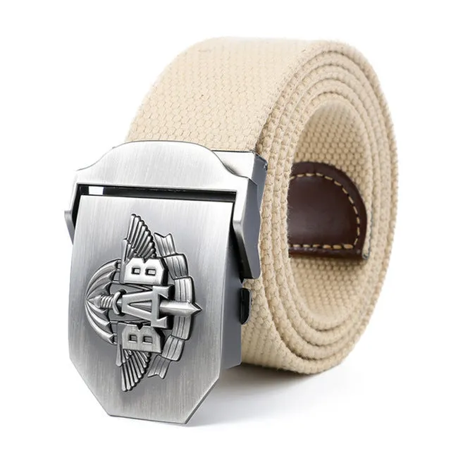 BAB Army Tactical Belt Patriotic Soldiers Canvas Jeans Belt