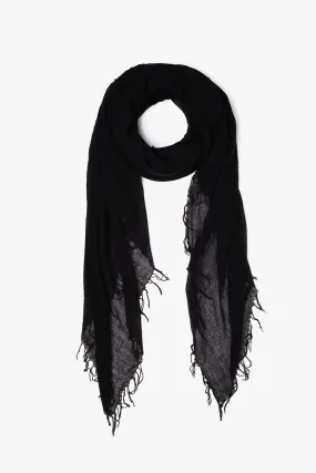 Cashmere & Silk Scarf in Black