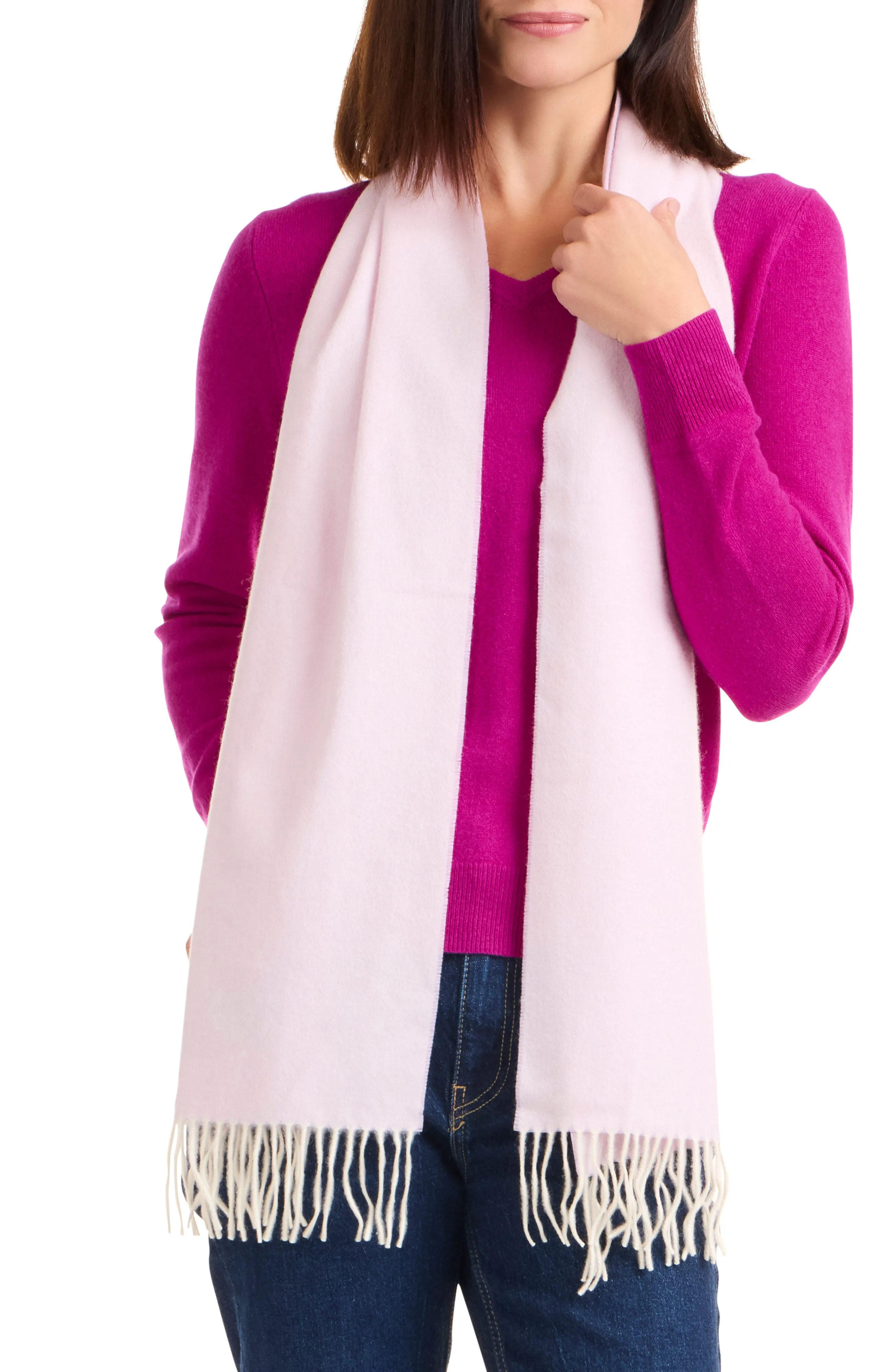 CASHMERE MELANGE SOLID SCARF