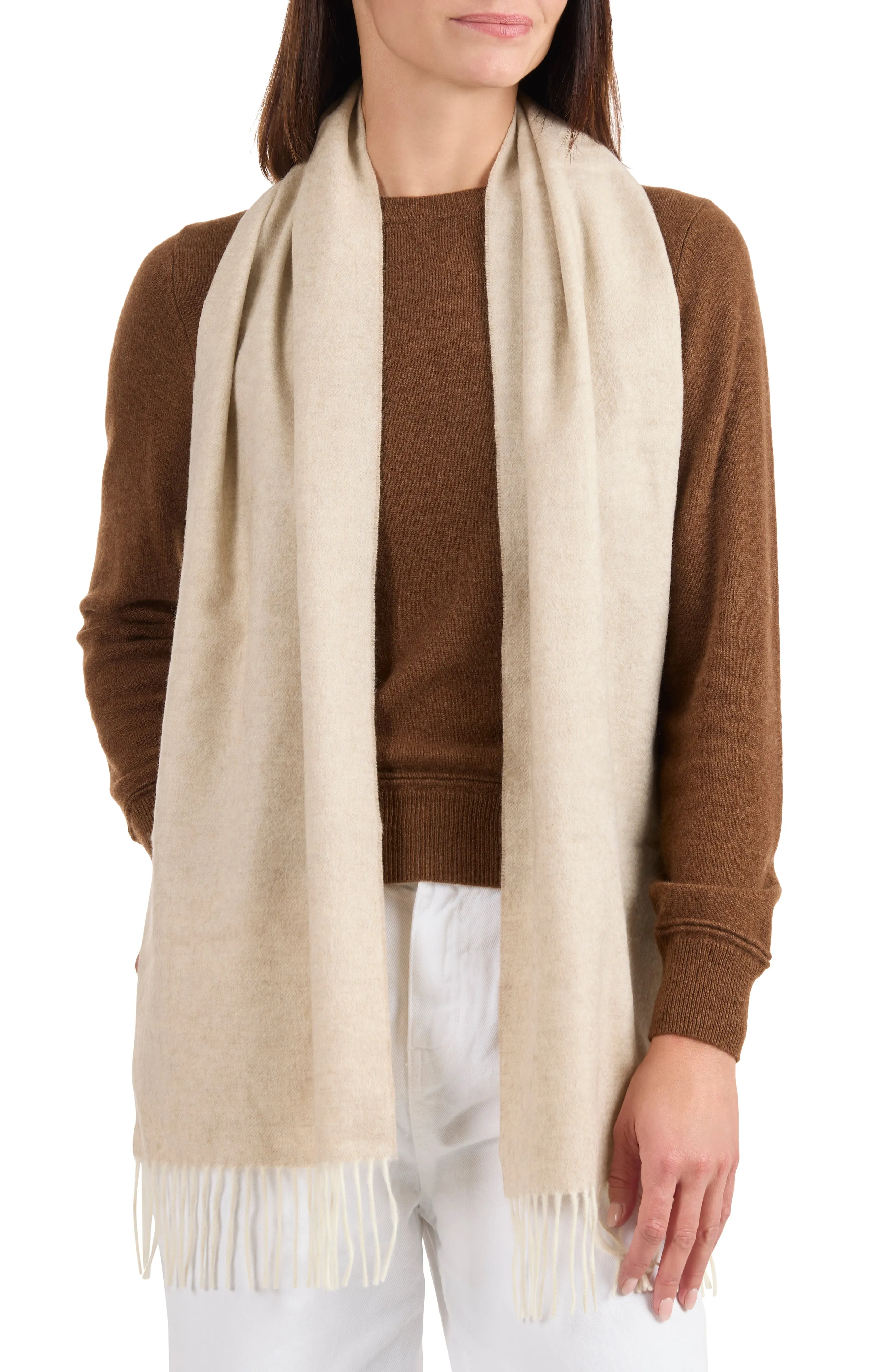 CASHMERE MELANGE SOLID SCARF