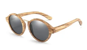 Classy Men Black Handmade Zebrawood Sunglasses