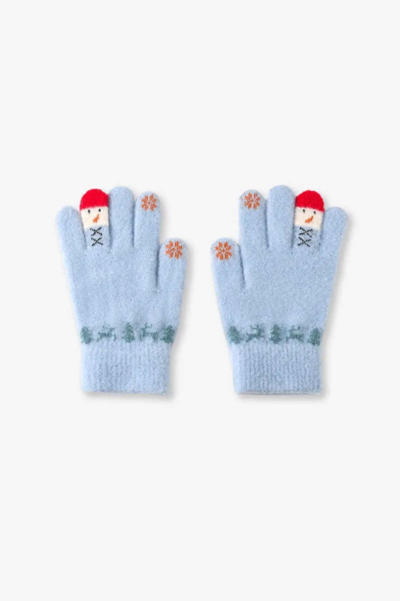 Cute Festive Knit Touchscreen Gloves