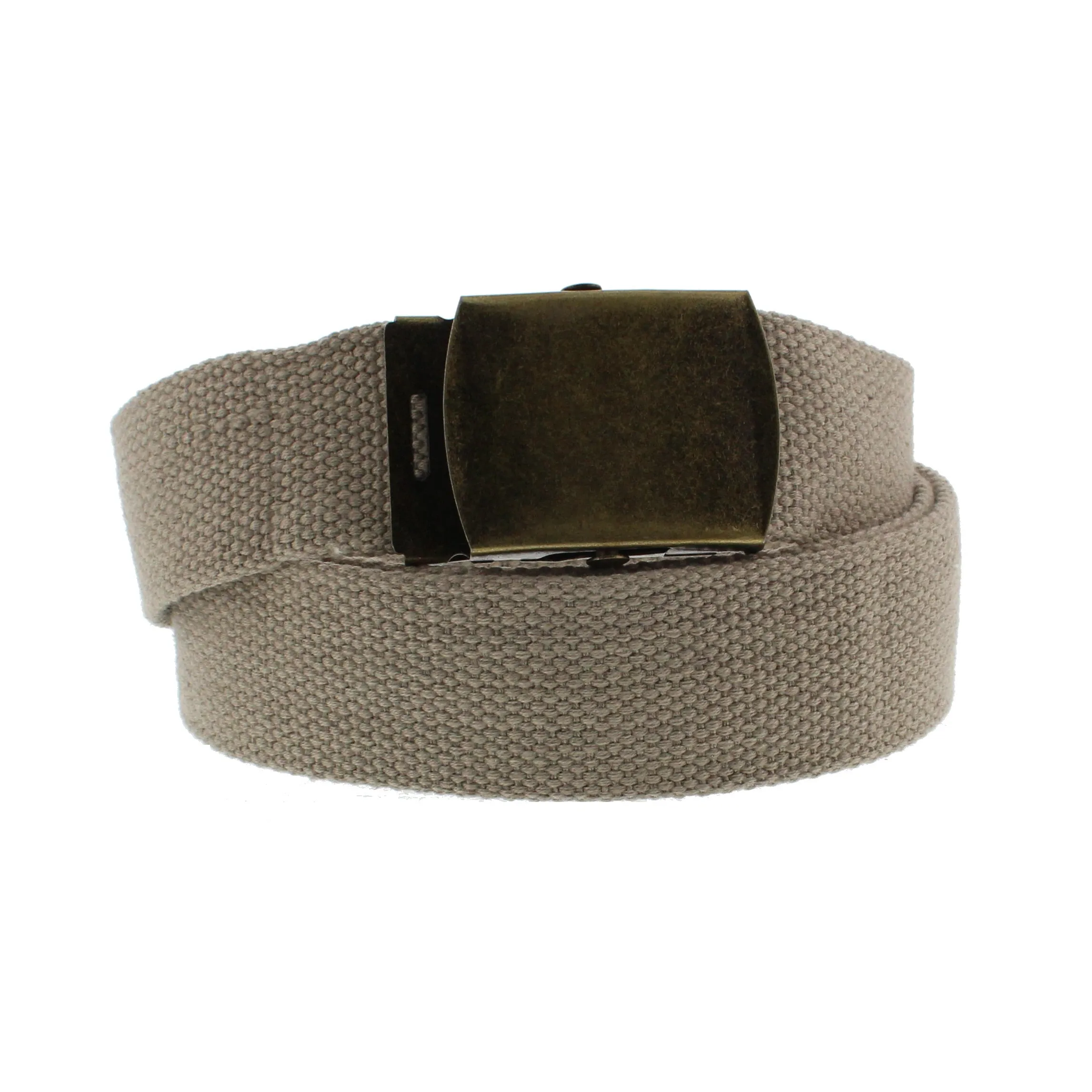 Extra Wide Canvas Webbing Belt with Antique Slider Buckle (Length - 120cm, Width - 3.8cm)