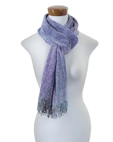 Highland Jacaranda Purple Chenille Scarf 67" L x 8" W