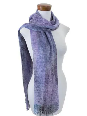 Highland Jacaranda Purple Chenille Scarf 67" L x 8" W