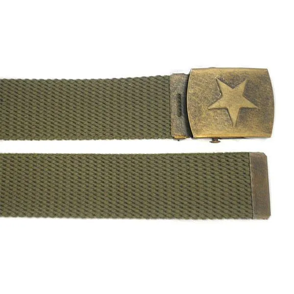 KELSO - Mens Khaki Webbing Belt