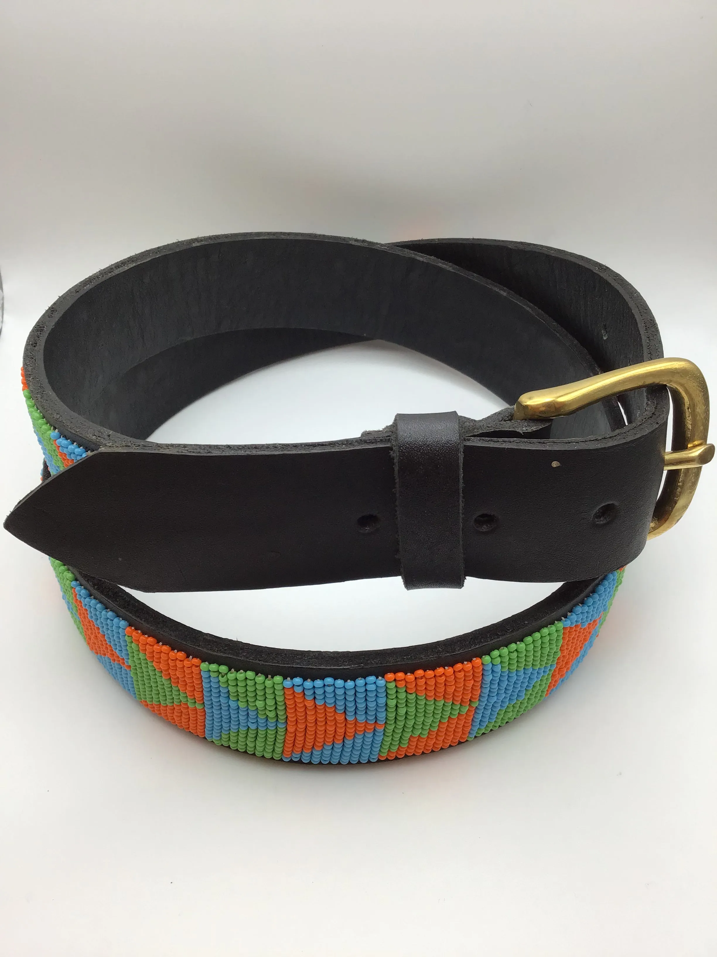 Kenyan Hand Beaded Belt - Wide Belt