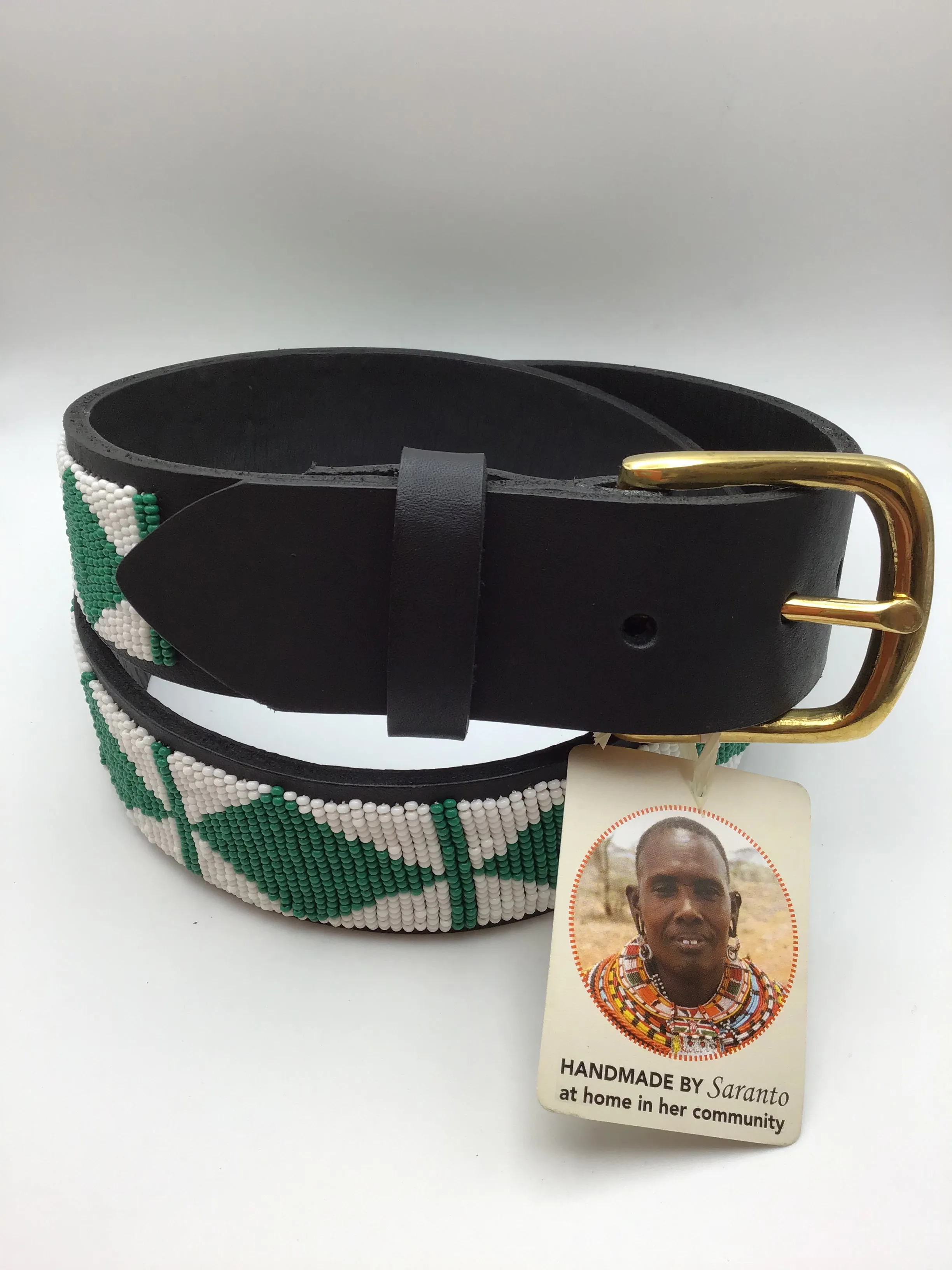 Kenyan Hand Beaded Belt - Wide Belt