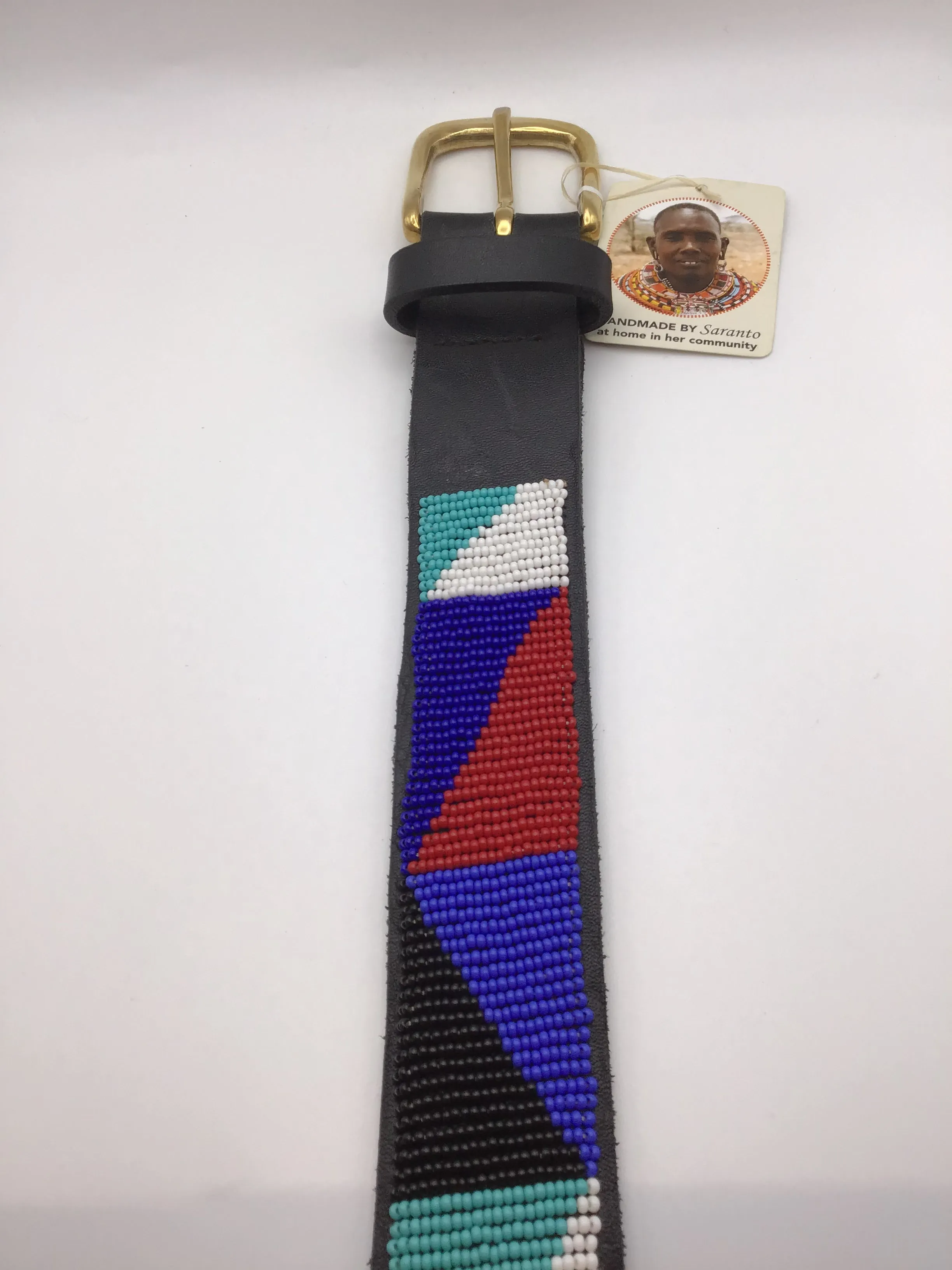 Kenyan Hand Beaded Belt - Wide Belt