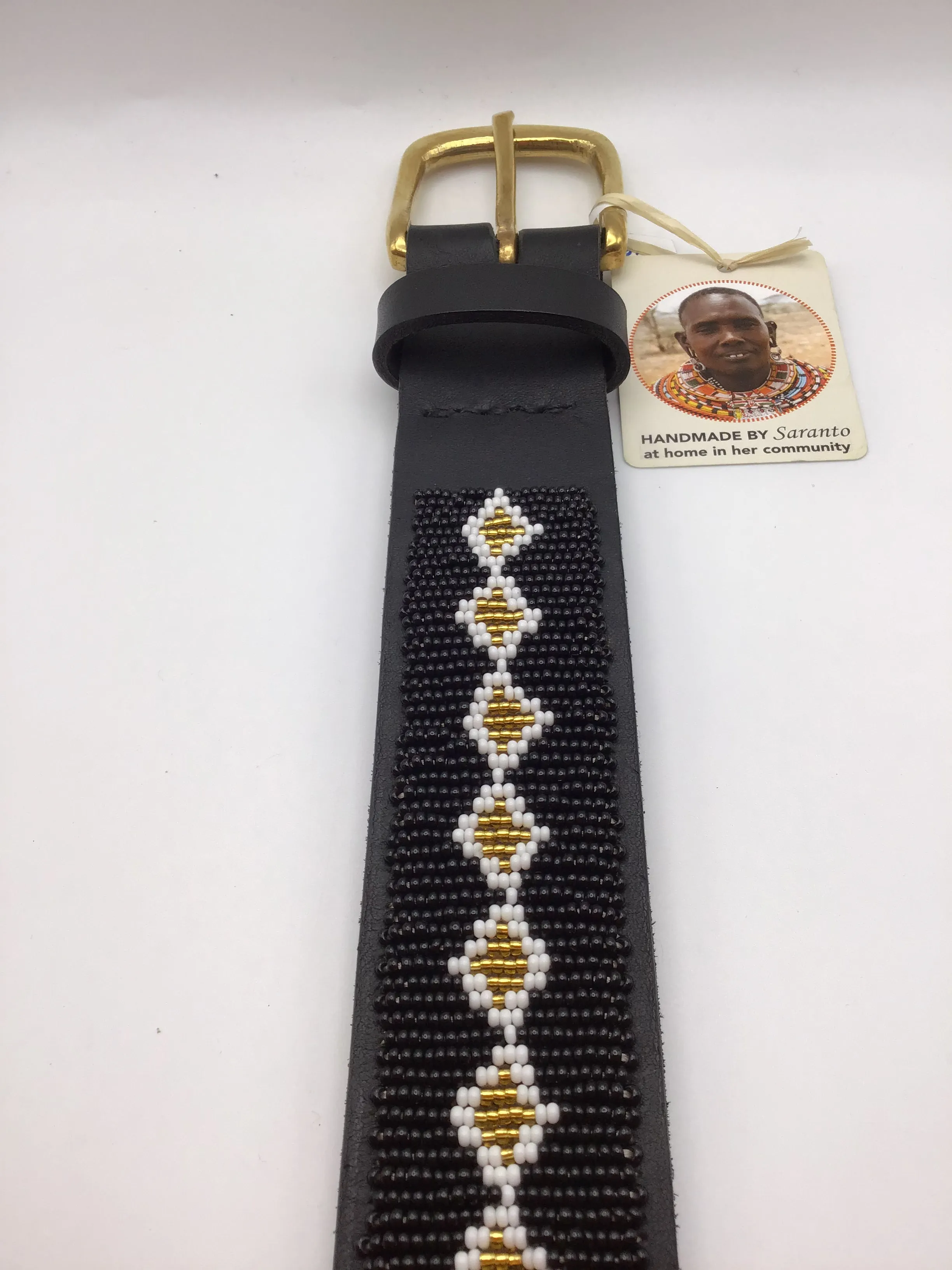 Kenyan Hand Beaded Belt - Wide Belt