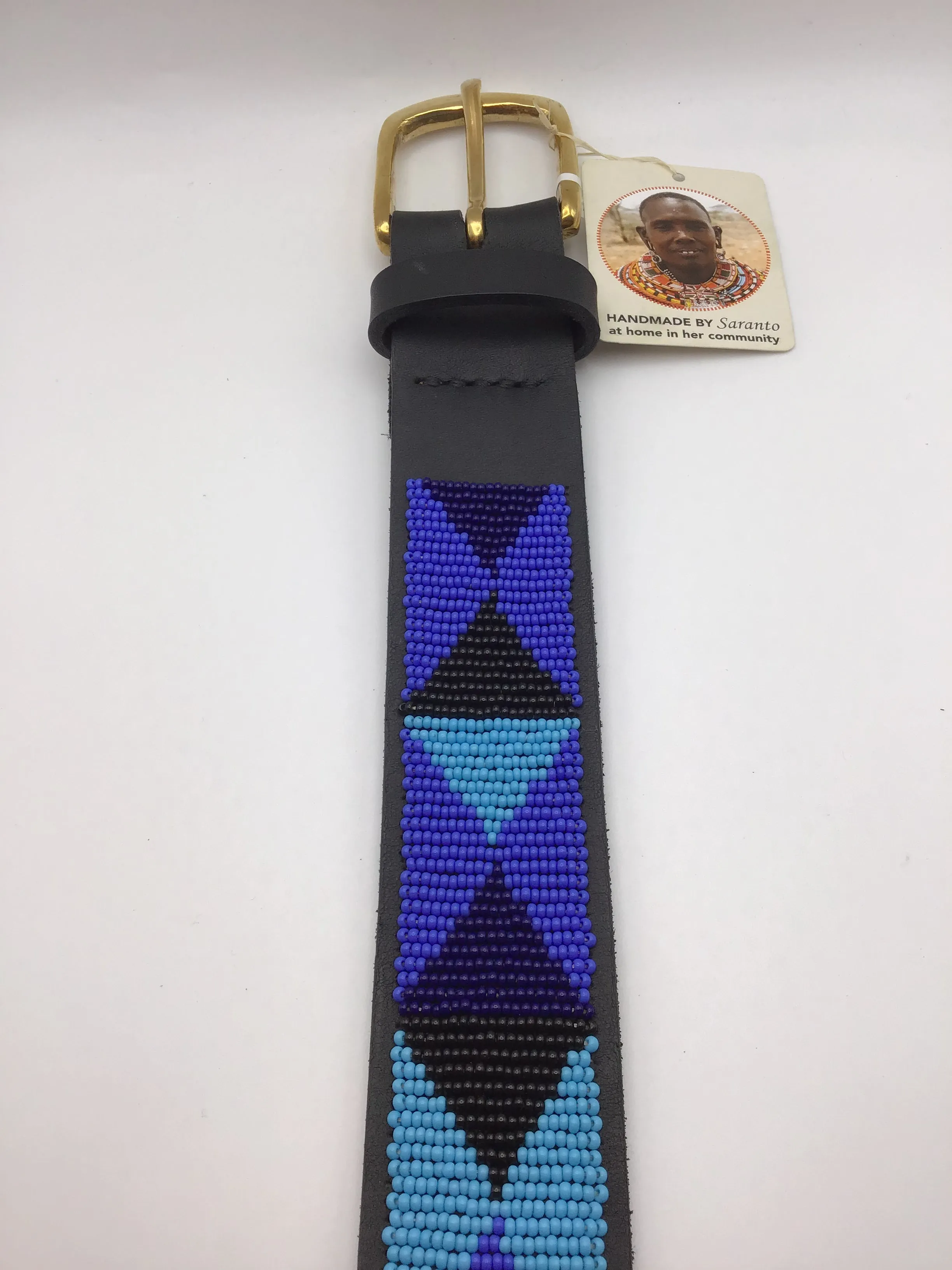 Kenyan Hand Beaded Belt - Wide Belt