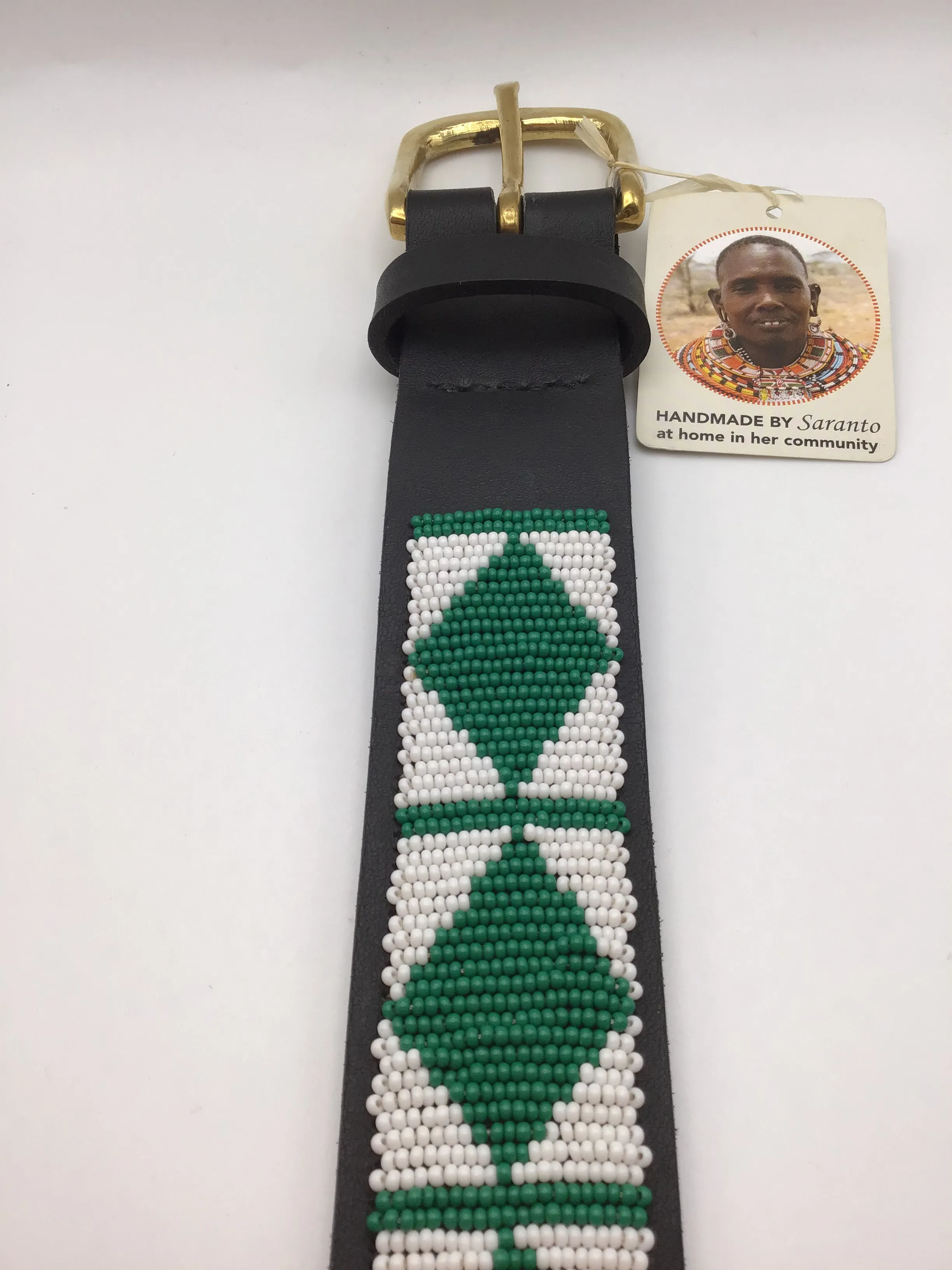 Kenyan Hand Beaded Belt - Wide Belt