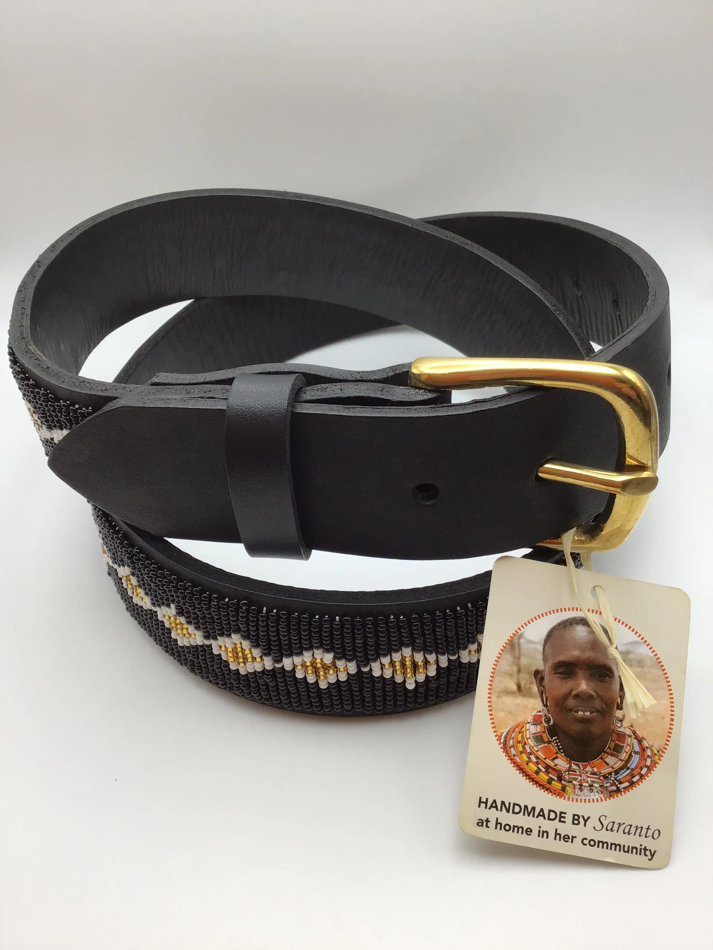 Kenyan Hand Beaded Belt - Wide Belt