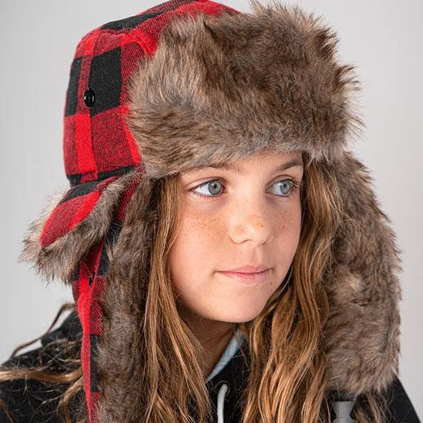 Kids Trapper Hat | Lumberjack Red PreOrder