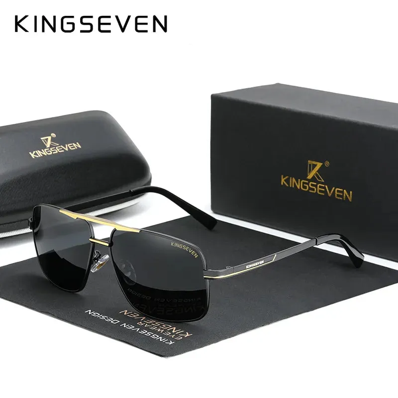 KINGSEVEN NEW Fashion Men's Glasses Polarized Fishing Driving Sunglasses Brand Men Women Stainless steel Material Gafas De Sol