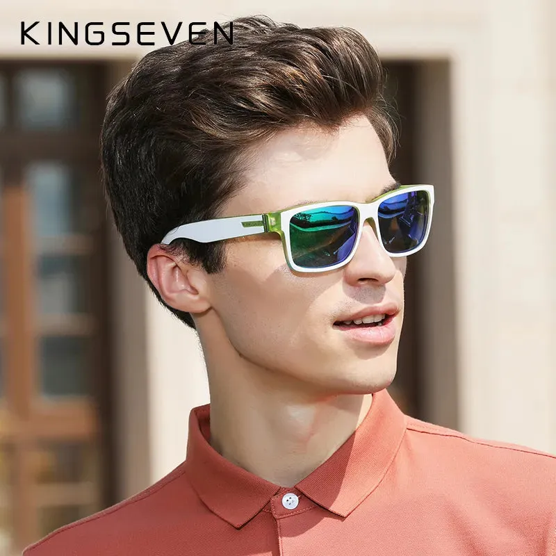 KINGSEVEN Sports Polarized Men‘s Sunglasses Goggle Mirror Lens Male Sun Glasses Women For Men Eyewear 9 Colors Available