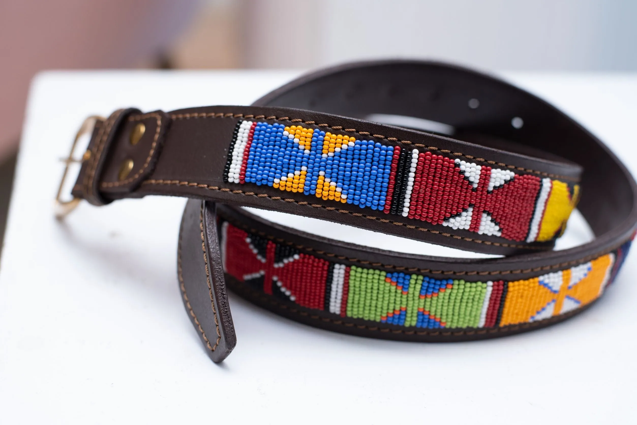 Lamu Leather Belt Stitched