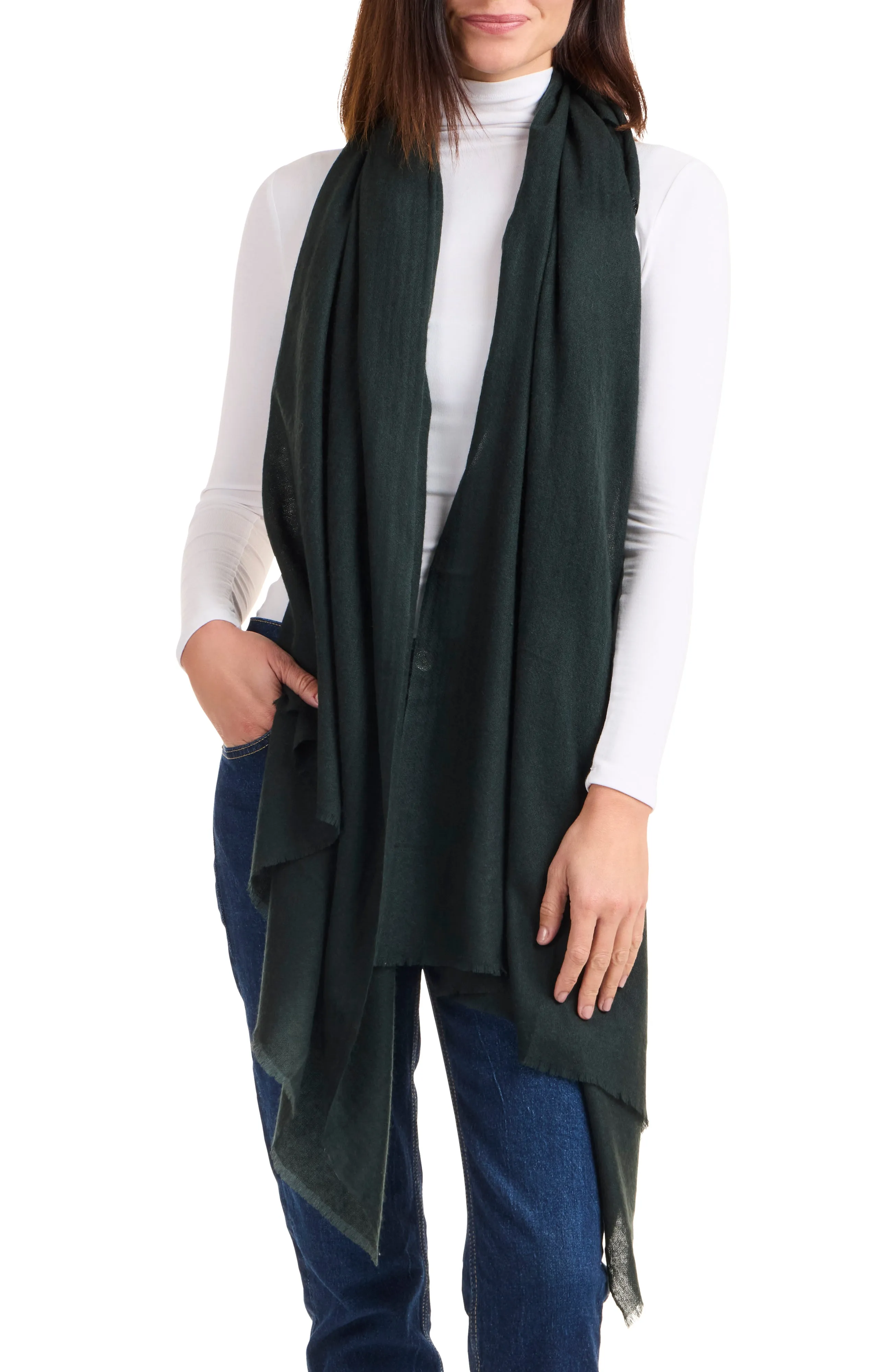 LIGHTWEIGHT CASHMERE GAUZE WRAP