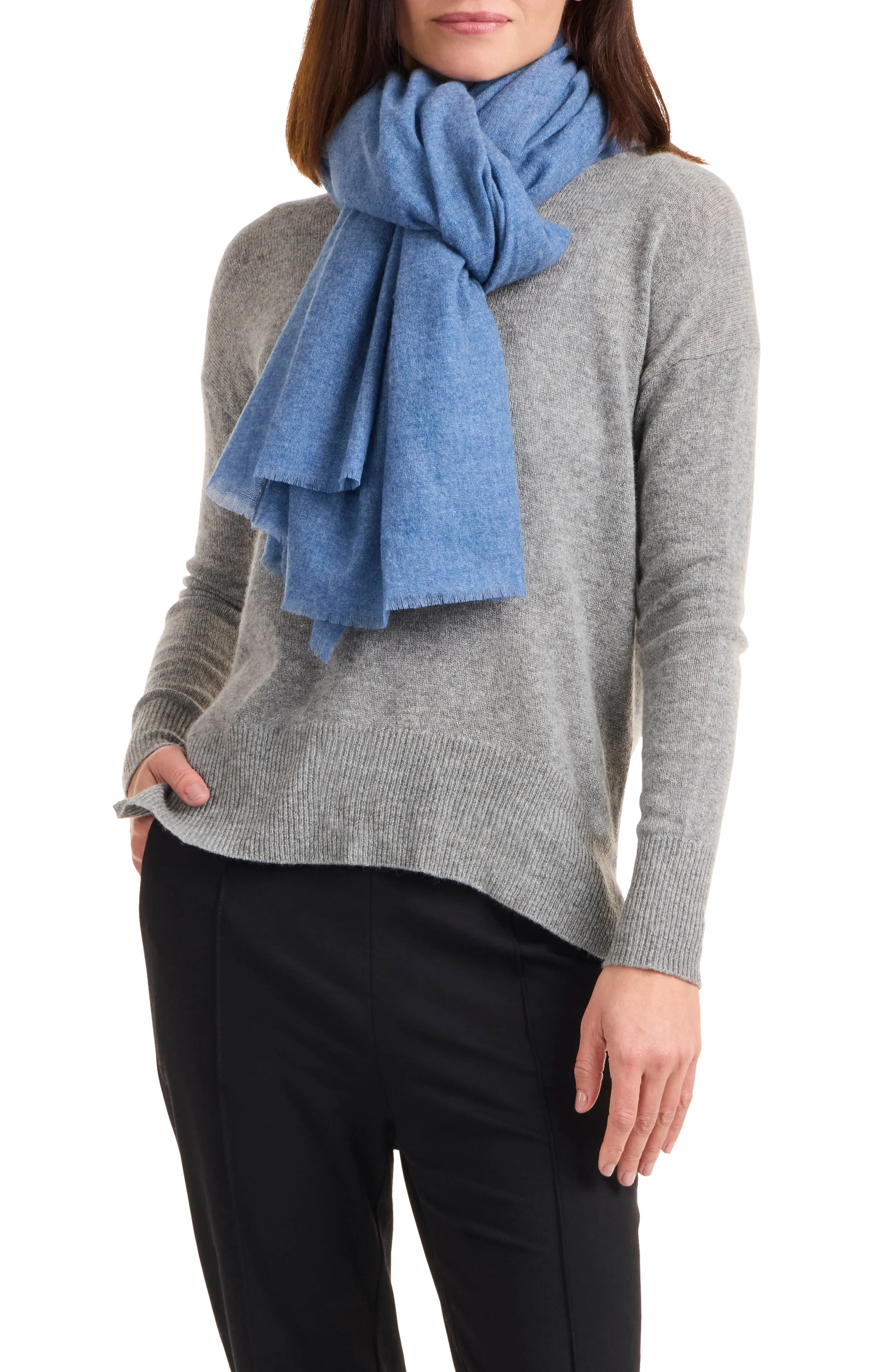 LIGHTWEIGHT CASHMERE GAUZE WRAP