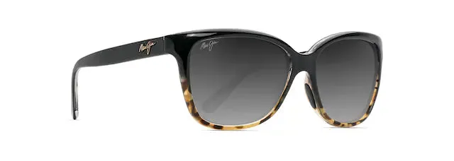 MAUI JIM WOMENS SUNGLASSES-GREY STARFISH BLACK W/TORTE