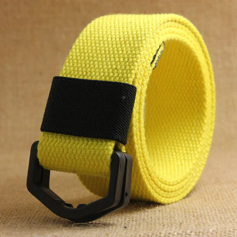 Men's Casual Canvas Belt With Plastic Buckle