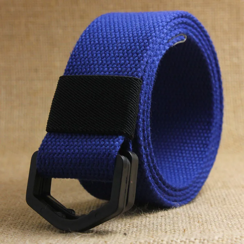 Men's Casual Canvas Belt With Plastic Buckle