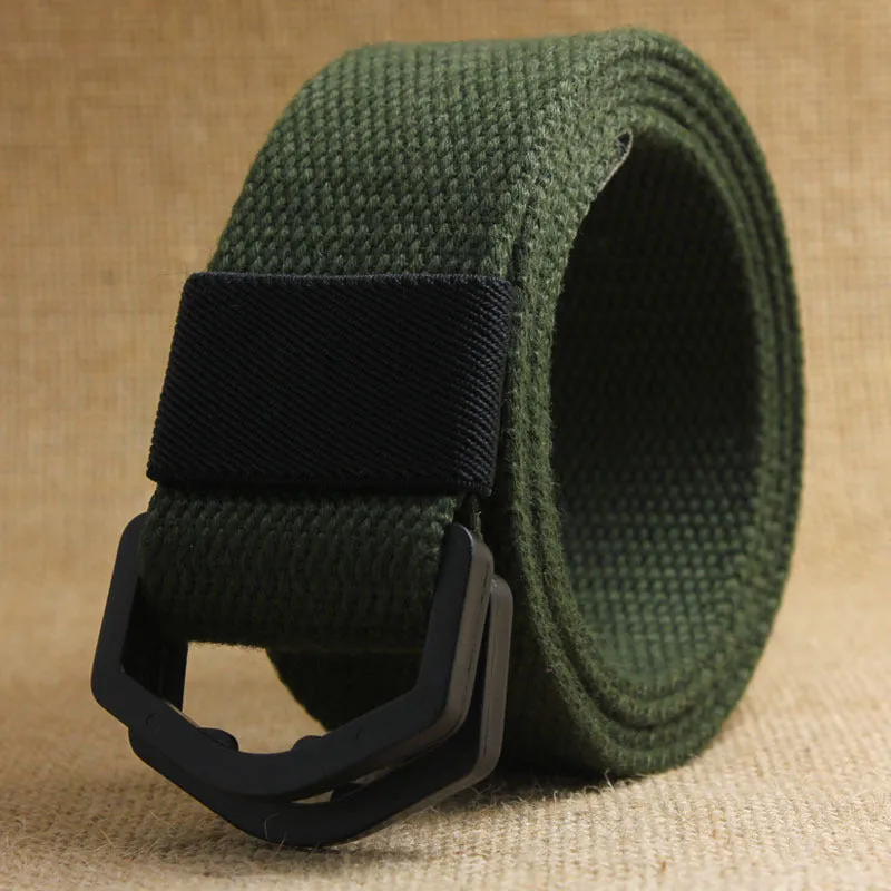 Men's Casual Canvas Belt With Plastic Buckle