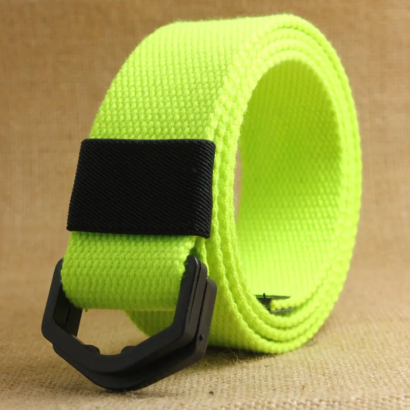 Men's Casual Canvas Belt With Plastic Buckle