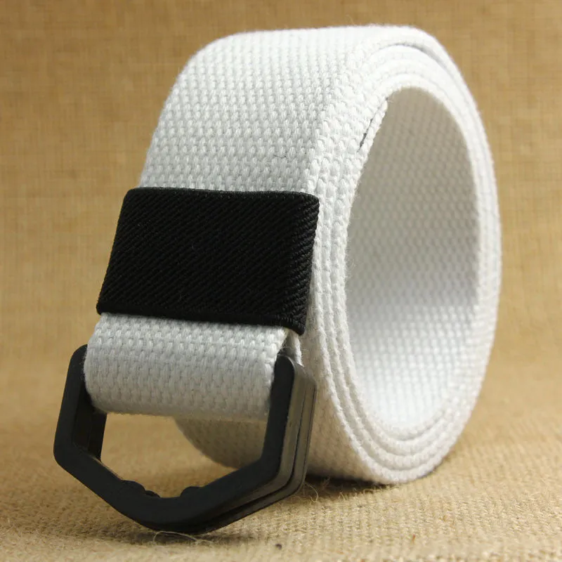 Men's Casual Canvas Belt With Plastic Buckle