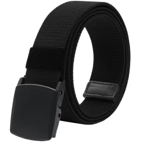 Men's Elastic Stretch Belts with Plastic Buckle for Work Sports, Easy Trim to Fit 27- 46" Waist