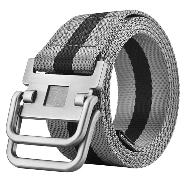 MROYALE™ Canvas Double Buckle Tactical Belt | Adjustable Survival Army Rigger Waistband