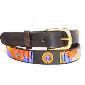 Orange/Blue Charu Beaded Belt