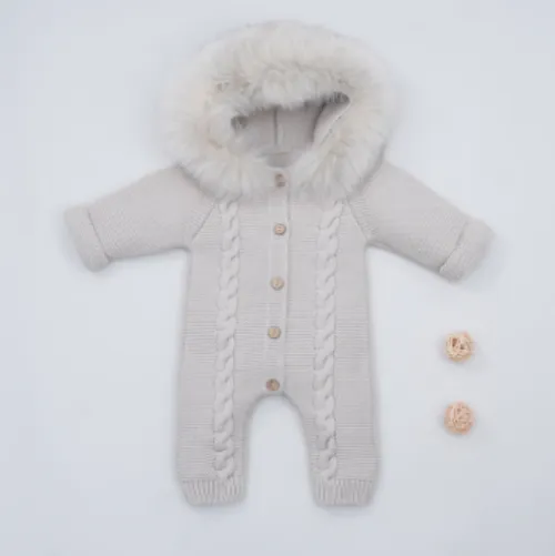 Pangasa Footless Fur Pramsuit in Camel