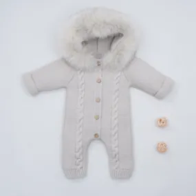 Pangasa Footless Fur Pramsuit in Camel