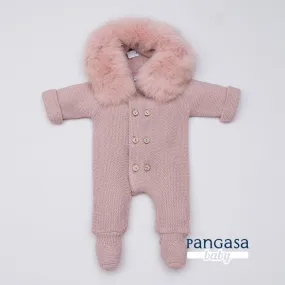 Pangasa Vintage Rosa Faux Fur Pramsuit