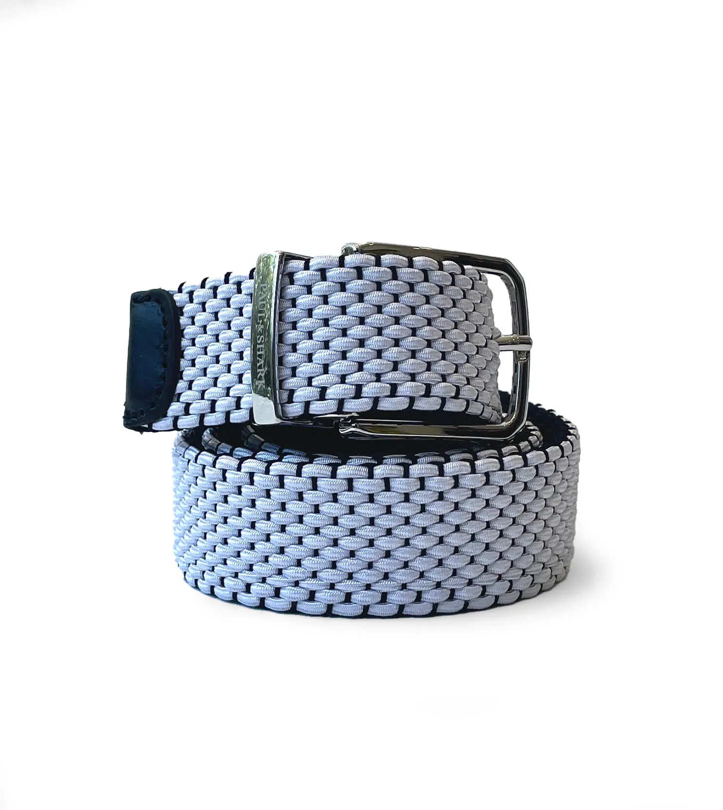 PAUL & SHARK Adjustable Fabric & Leather Belt