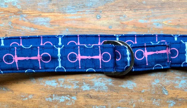 Pink and Blue Bits and Bits Fabric Belt