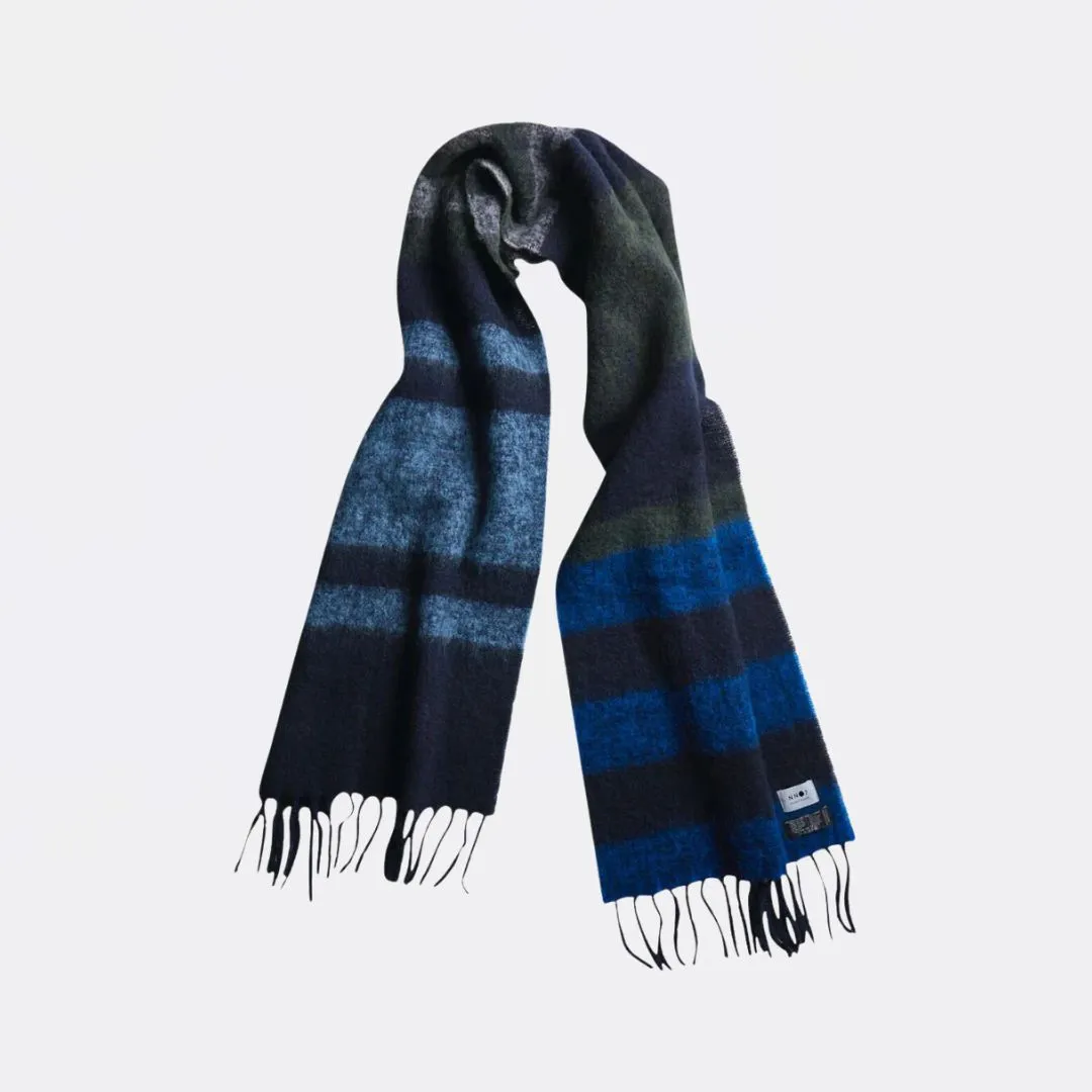 Plaid Scarf 9146 (Navy Stripe)