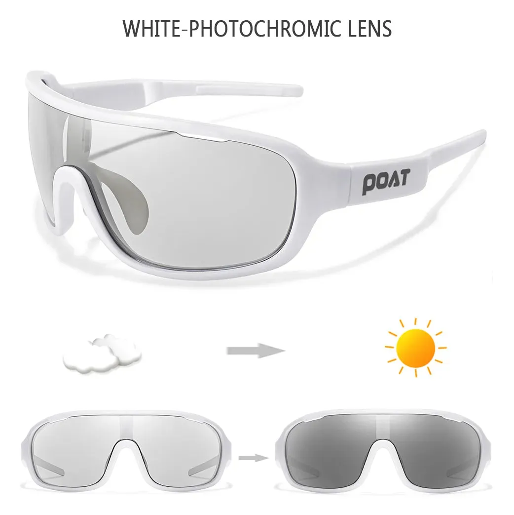 POAT BRAND Cycling  Eyewear Outdoor Road Sports Cycling Fishing Sunglasses Men Women Polarized Photochromic windproof Glasses