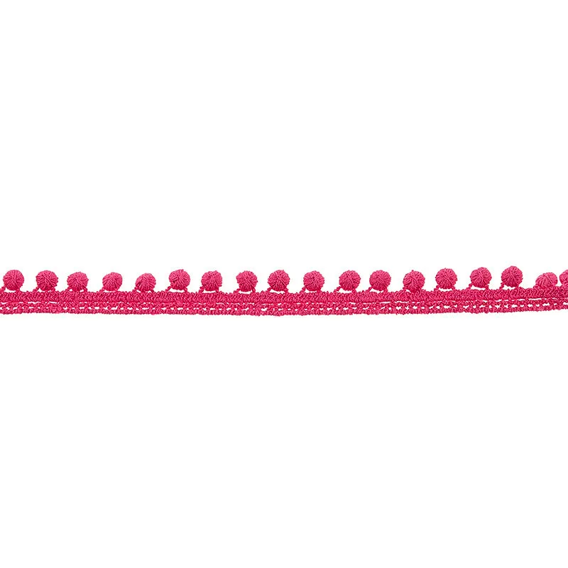 PomPom Fringe - Bright Pink 1/2"