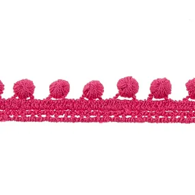 PomPom Fringe - Bright Pink 1/2"