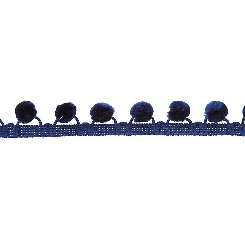 PomPom Fringe - Navy 1-1/8"